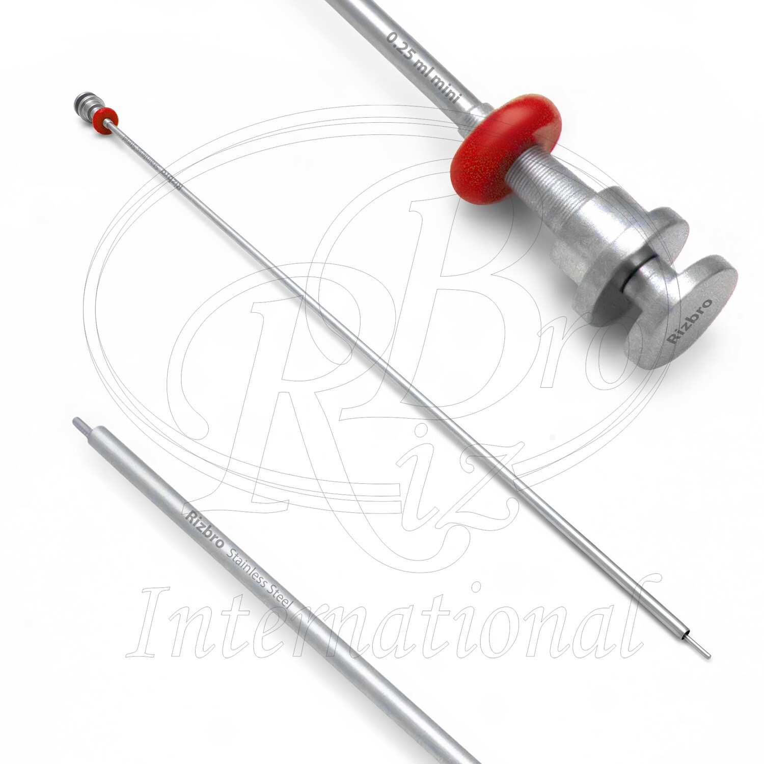 Mini Universal AI Gun Red Fixed Stainless Steel 18″ Artificial Insemination Gun