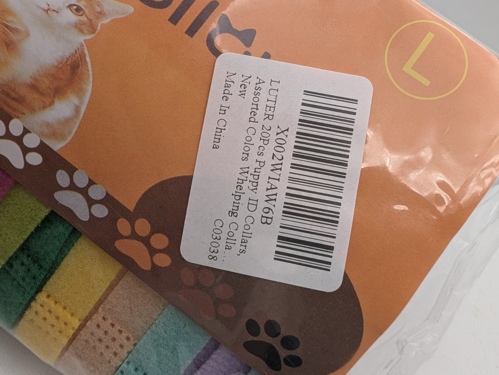 Puppy ID Collars 20 Pack Size L