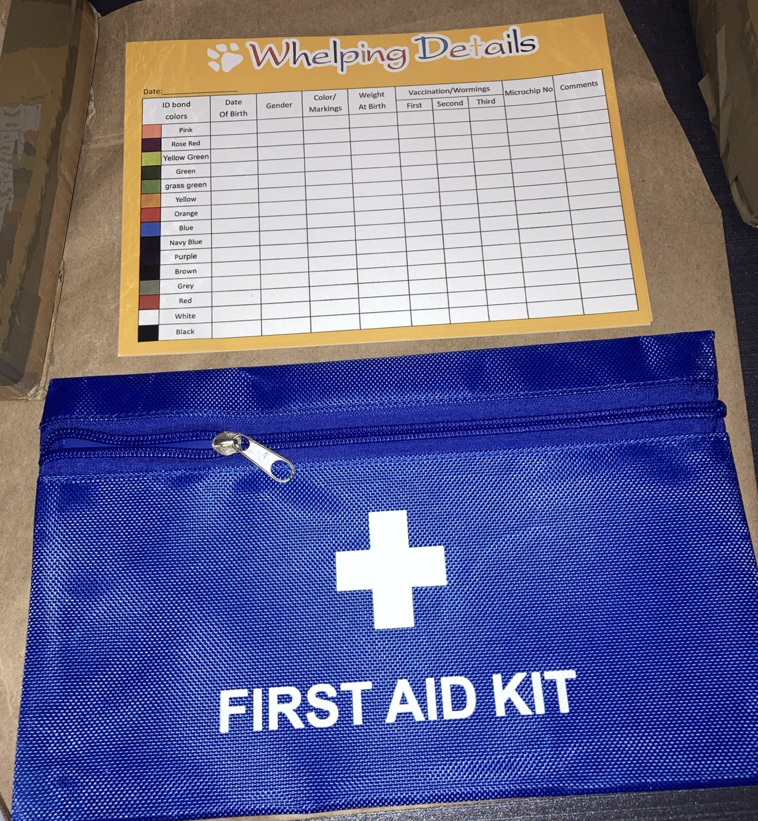 52Pcs Puppy Whelping Kit, Newborn Pets Whelping Supplies W/Scales & More