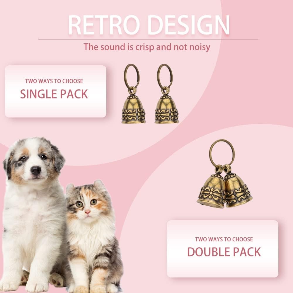 kcrygogo Copper Collar Bell for Small Pet, 0.7 inch Cats and Small…