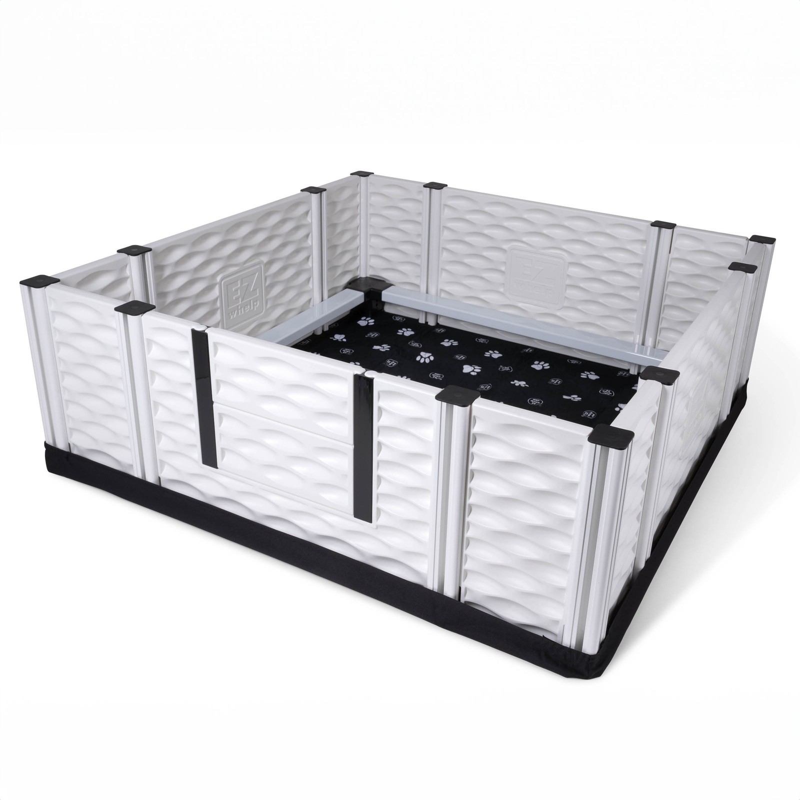 EZwhelp EZclassic 48″x48″ Puppy Whelping Box w/Rails & Liner, Black (Open Box)