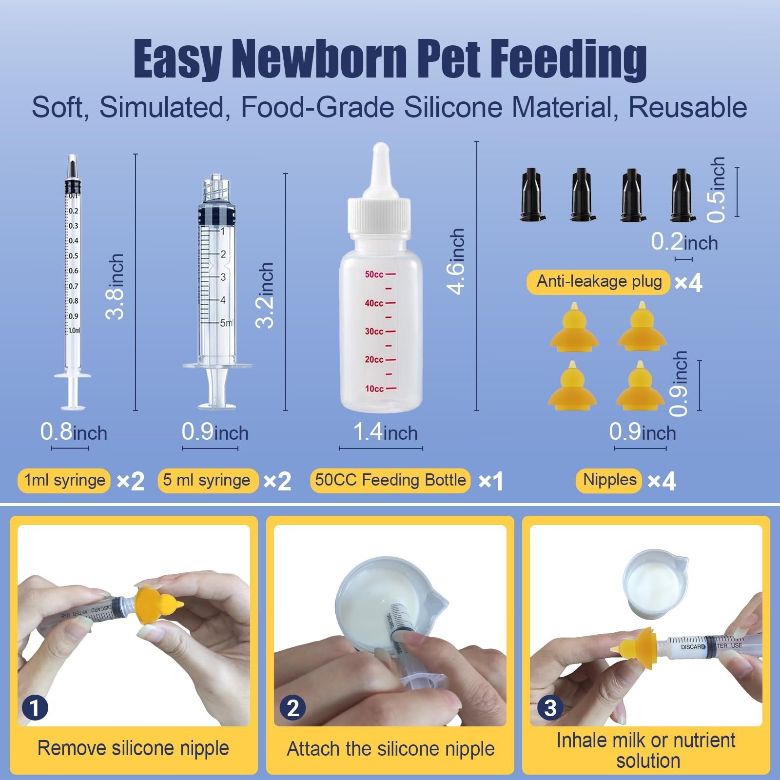 Complete Puppy & Kitten Whelping Kit – Feeding Bottle, Stethoscope, Scissors & M