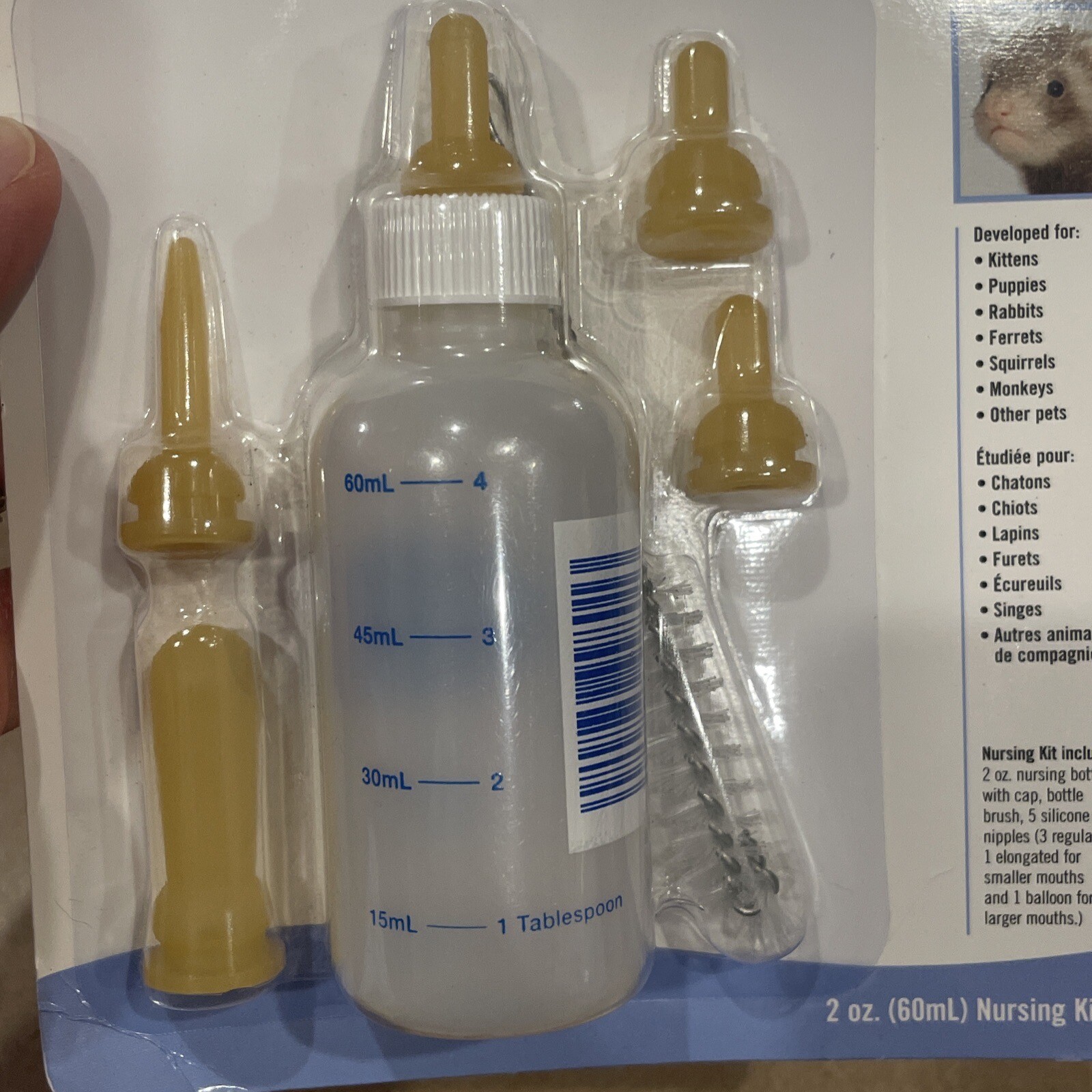 2x PetAg Kitten Puppy + Nursing 2oz Bottle Replacement Nipples Cat Small Animals