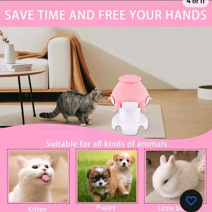 Puppy Milk Feeder for Multiple Puppies Silicone Puppy Feeder Milk Bowl 5 Nipple