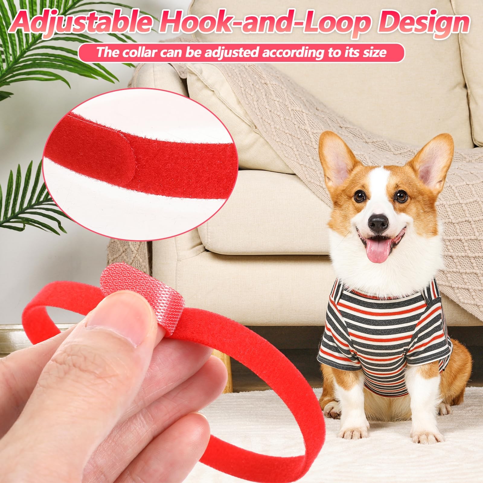 30 Pcs Newborn Puppy Collars 11.81 Inch Puppy Whelping Collars Double-Sided S…