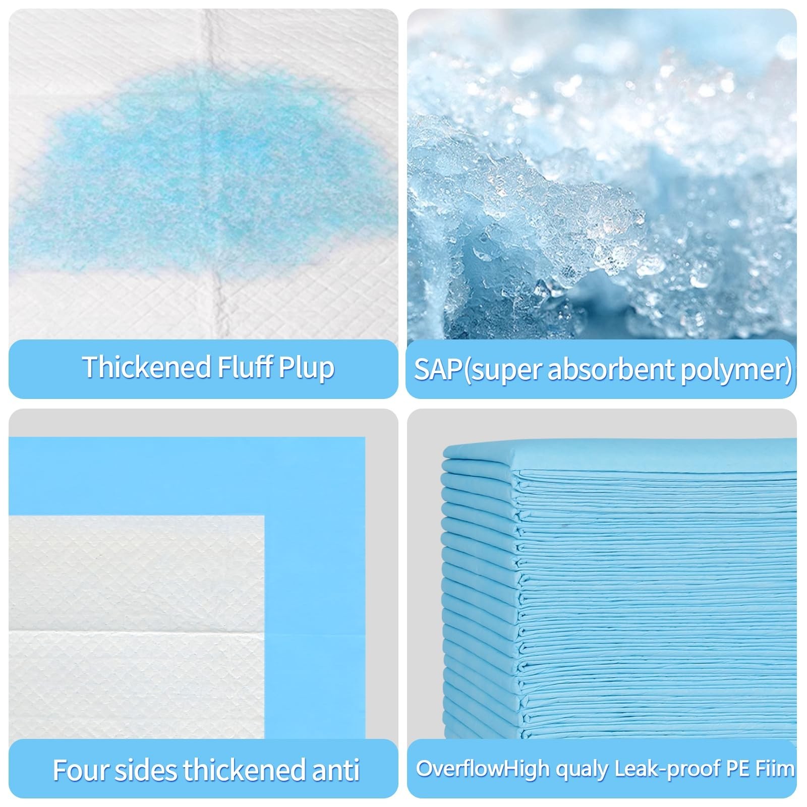 31×47 Extra Large Dog Pee Pads for Large & Giant Breeds, 40 Count – Leak-Proo…