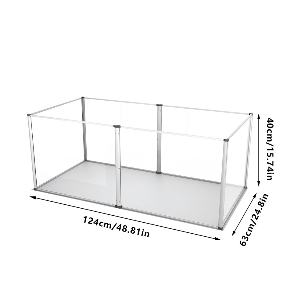 Acrylic Dog Whelping Box Pet Playpen Panel Fertility Pad Aviation Aluminum Frame