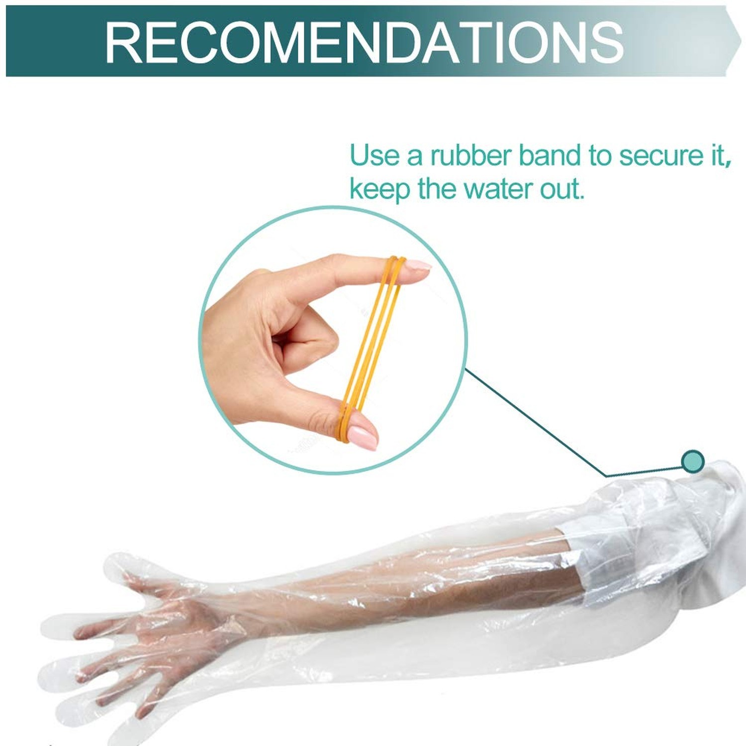 50Pcs Veterinary Insemination Rectal Long Gloves Disposable Plastic Full Arm …