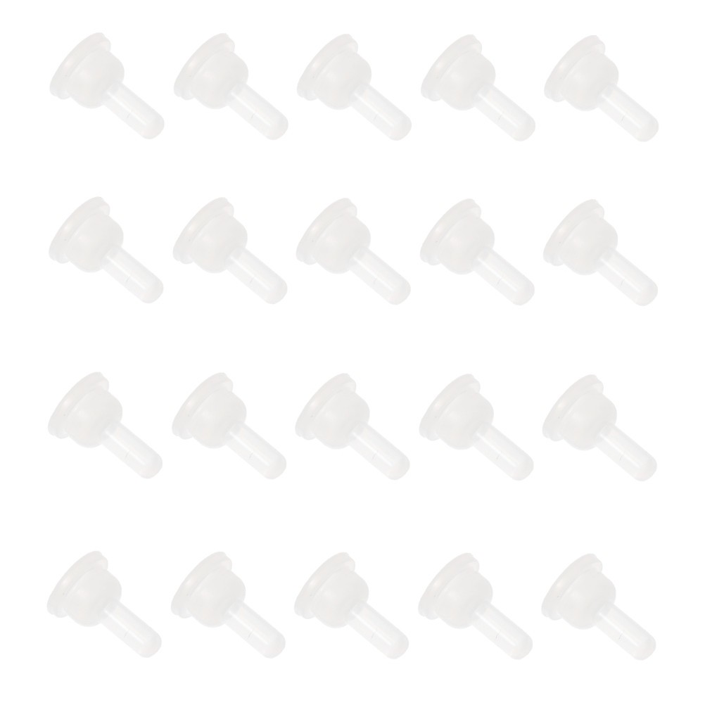 40Pcs Durable Silicone Nurser Pacifiers White for Small Pet Feeding