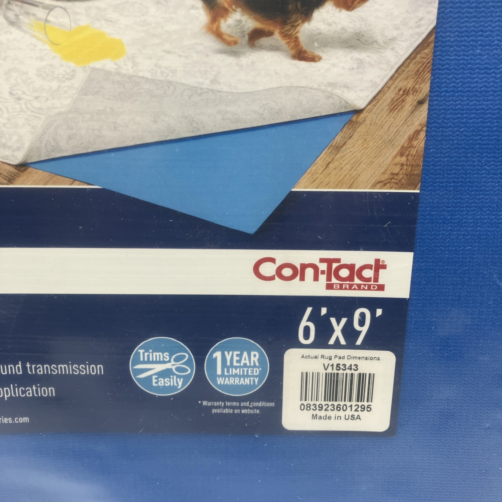 Aquapad waterproof nonstick Non-Slip Rug pad 6′ x 9′ Blue