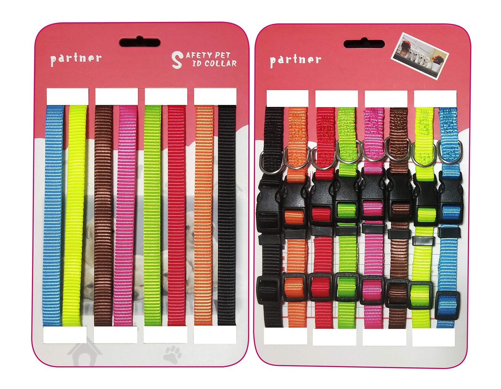 PARTNER Puppy ID Collars Identification Whelping Super Soft Nylon Adjustable …