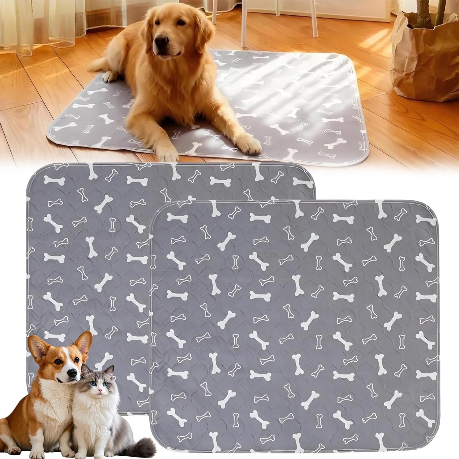 Pee Pads with Pheromones, Elite Pads for Cats, Washable Pee Pads for Dogs, Le…