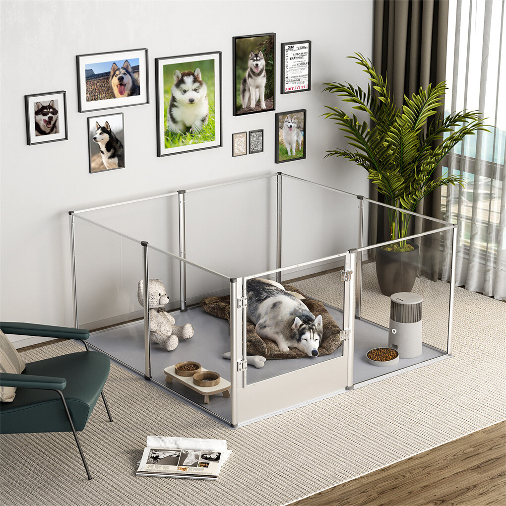 XXL Large Sleek Acrylic Dog Whelping Pen Box Safest Pet Enclosure Fertility Cage