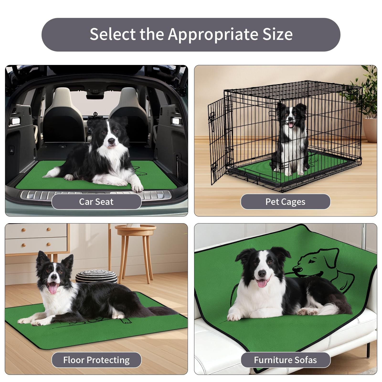 Washable Pee Pads for Dogs, Absorbency Reusable Waterproof Non-Slip and Leak-…