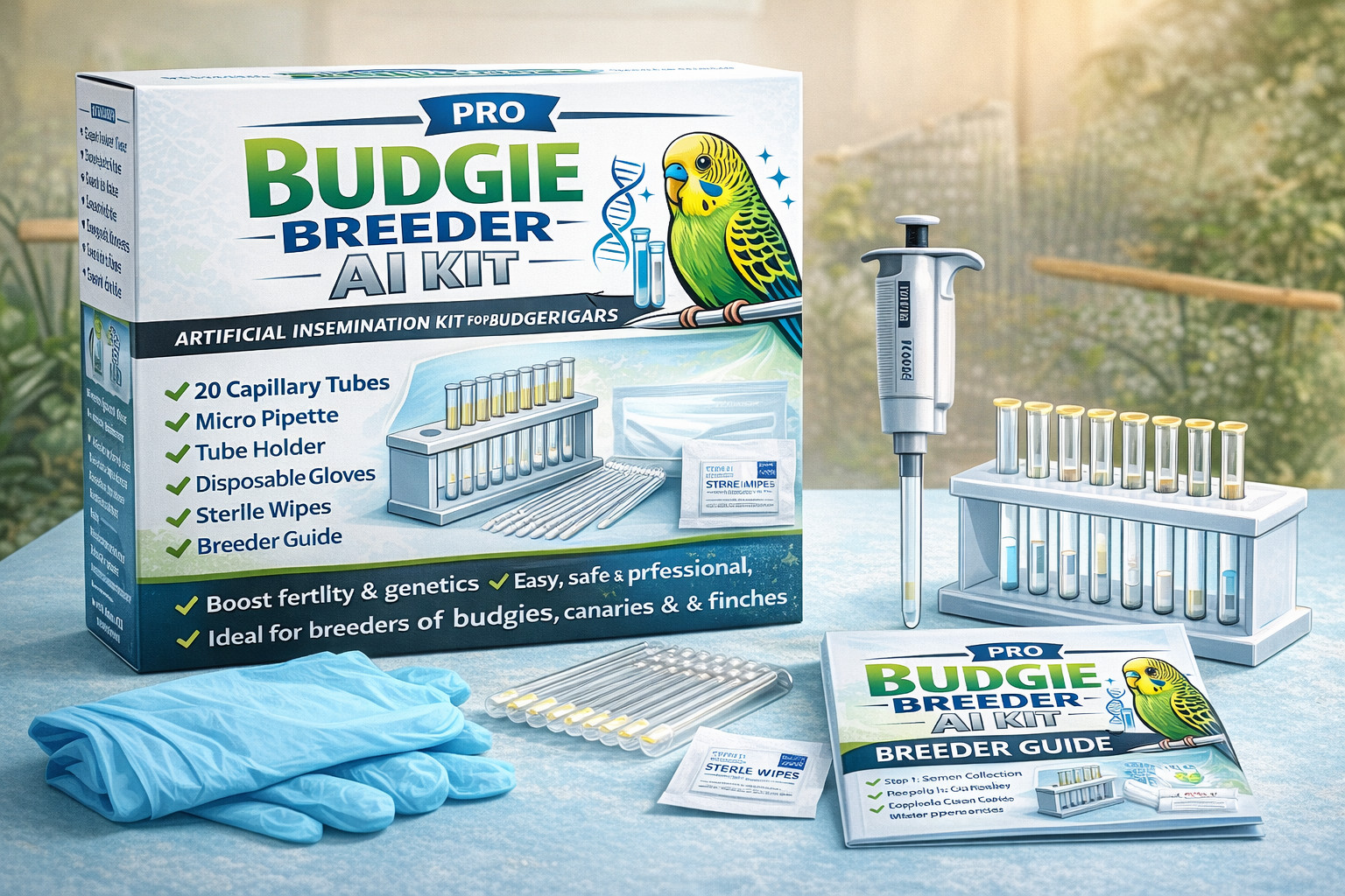 ACM-BUDGIE-AVIARY Artificial Insemination Kit for Small Birds – Pro Budgie Breed