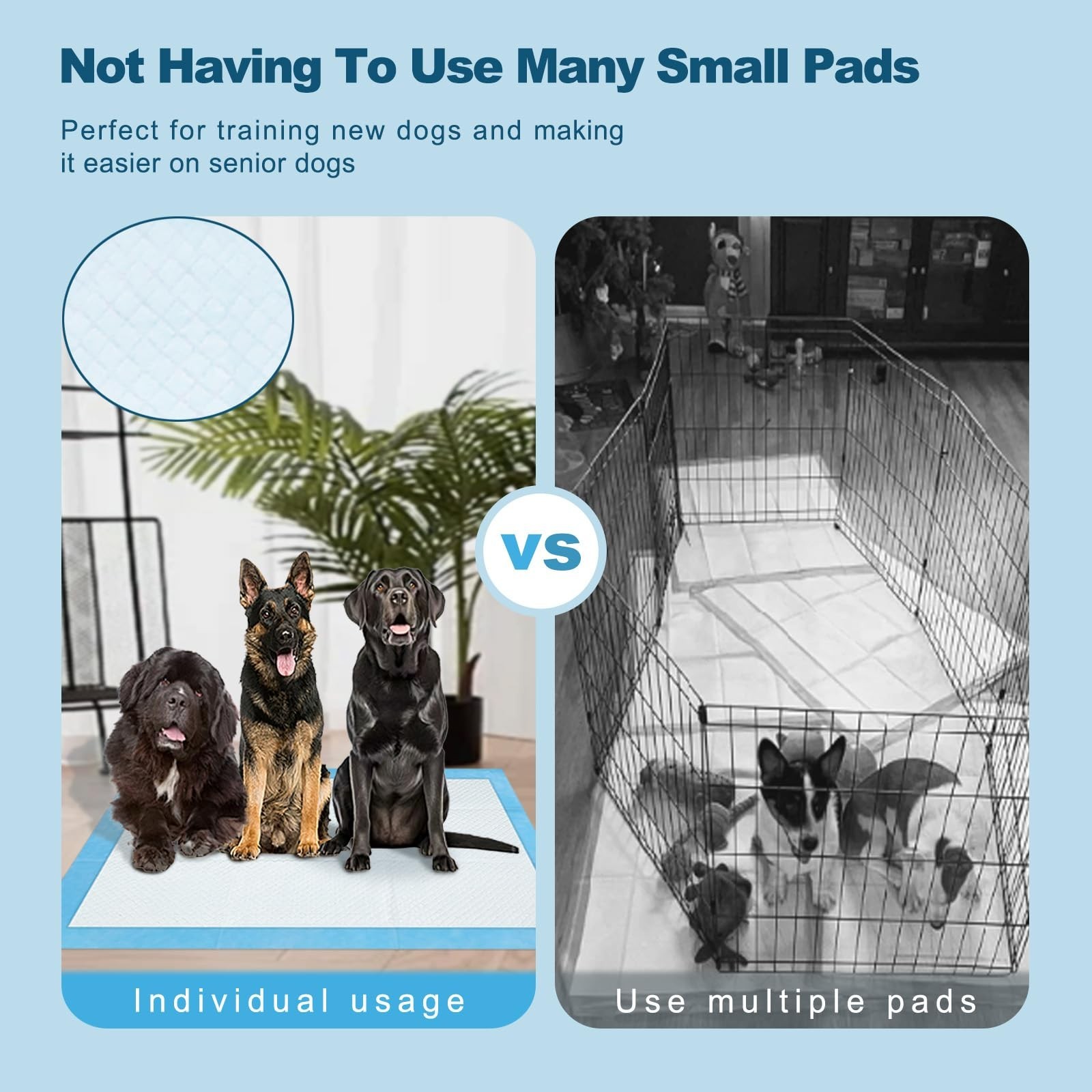 Boscute Enormous Size 54″x37″ Pee Pads for Large Dogs, Heavy Absorbent Quick …