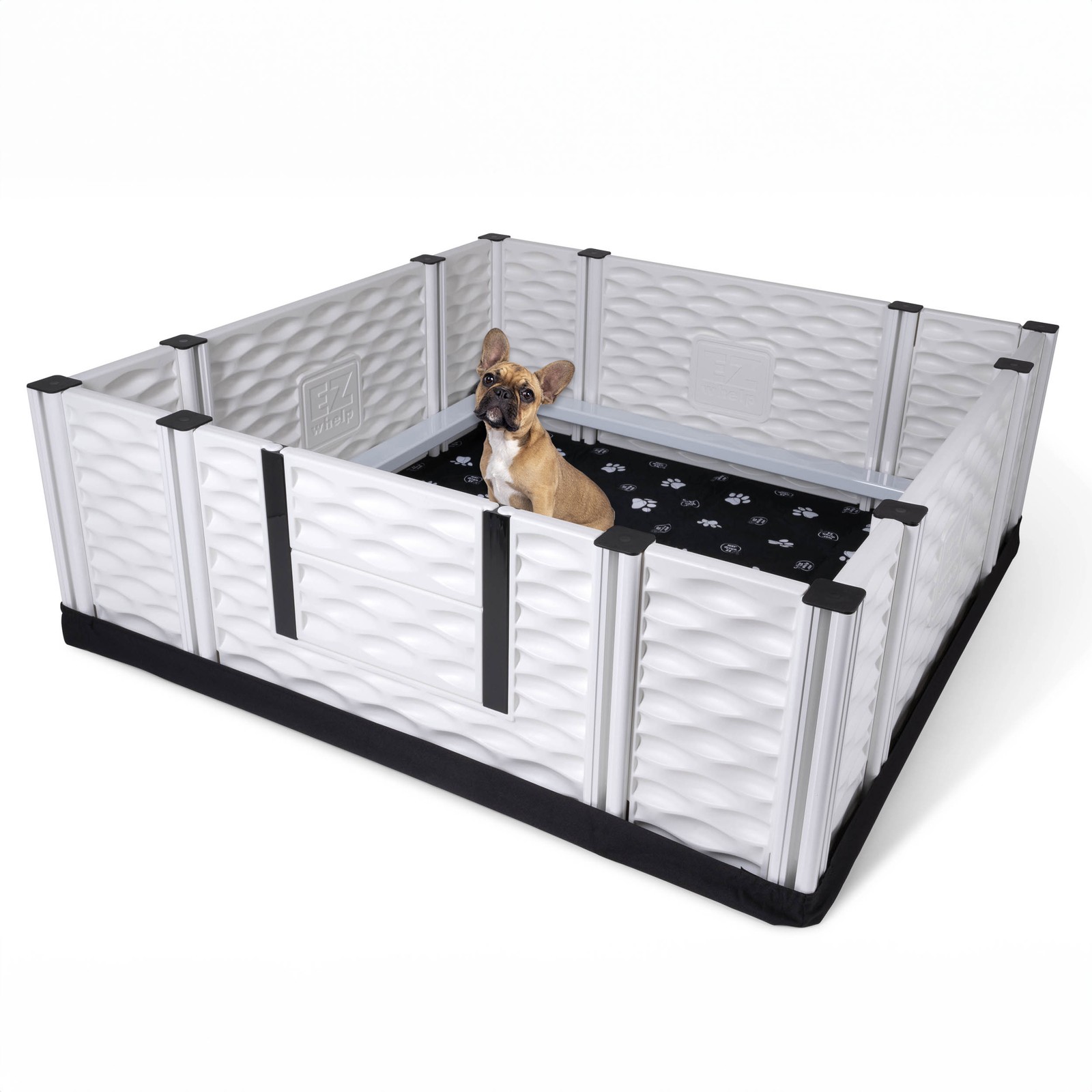 EZwhelp EZclassic 48″x48″ Puppy Whelping Box w/Rails & Liner, Black (Open Box)