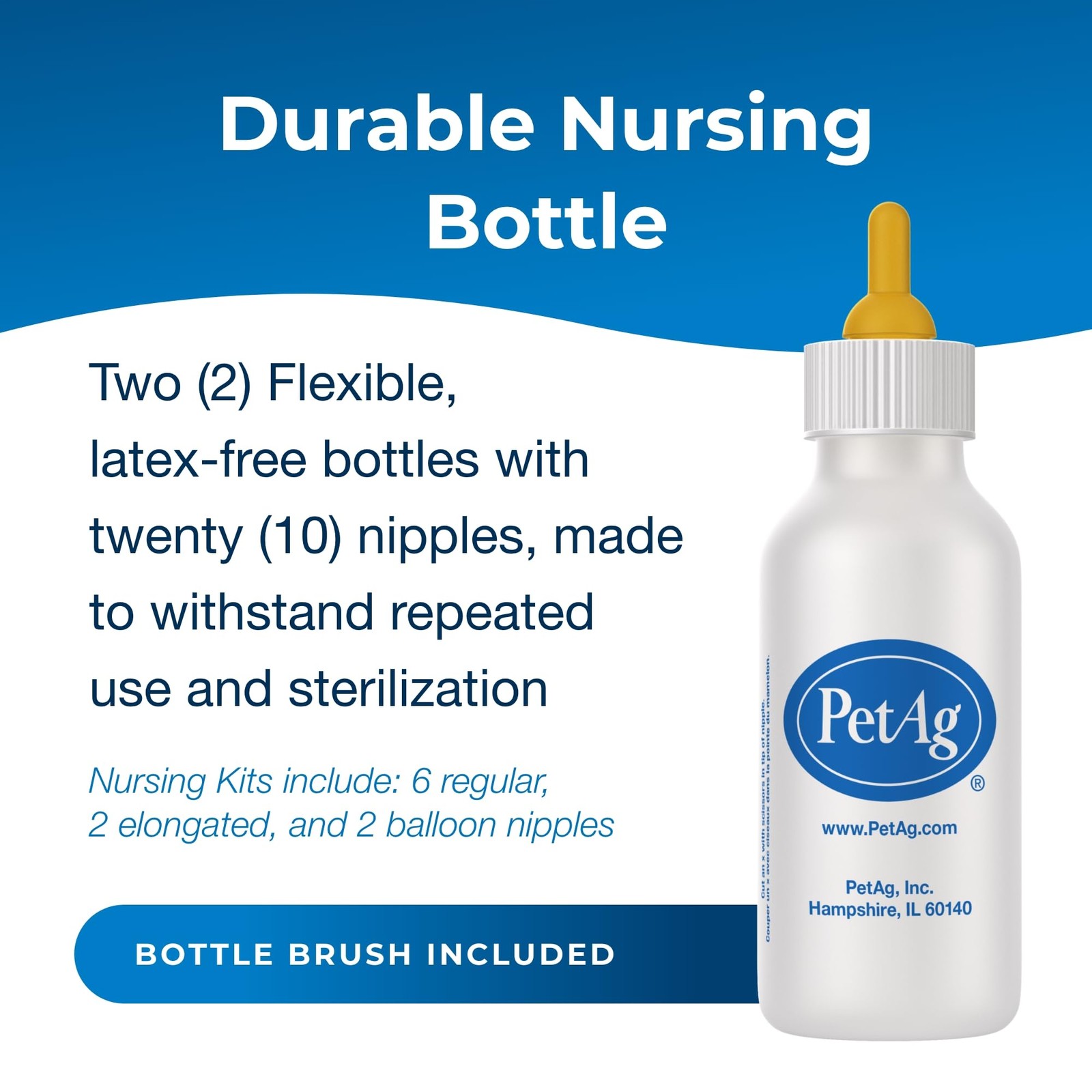 PetAg Nursing Kit – 2 oz, Pack of 2 – Promotes The 2 Ounce (Pack 2), Clear