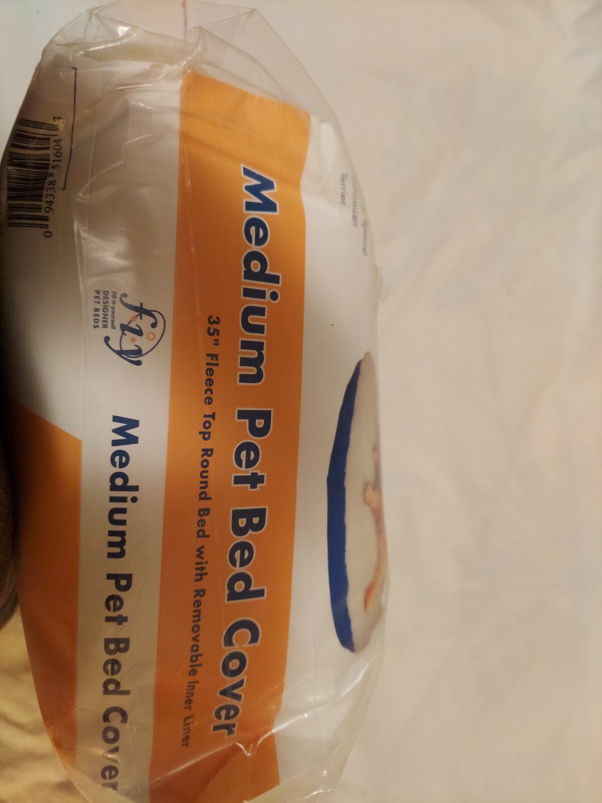 Pet Bed Cover. Medium. 35 In “Round. No filler.
