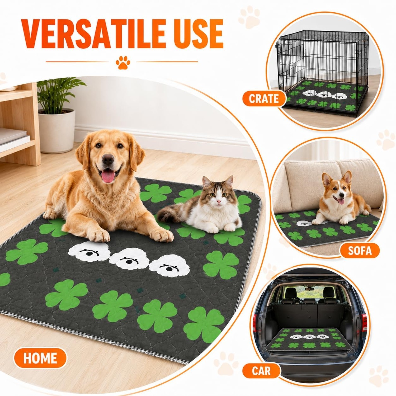 Washable Pee Pads for Dogs, Training Pads Puppy Pads Leak-Proof Reusable Pet …