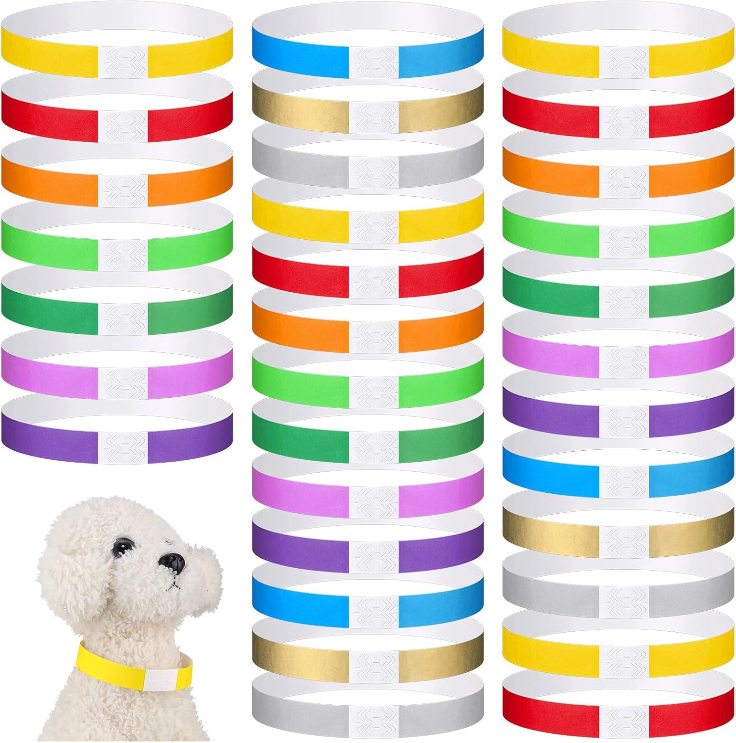 500 Count 18.5 Inch Paper Dog Collars Waterproof Whelping Collars Puppy Newborn