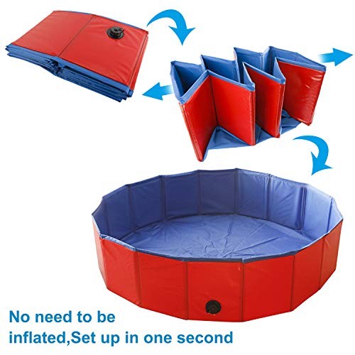 Whelping Pen for Dogs,Whelping Box for Dogs 63inch Dia.x12inch H(160x30cm) Red