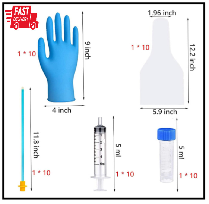 10 Set AI Artificial Insemination Dog Breeding Kit, Canine Breeding Kit, Dog Ins