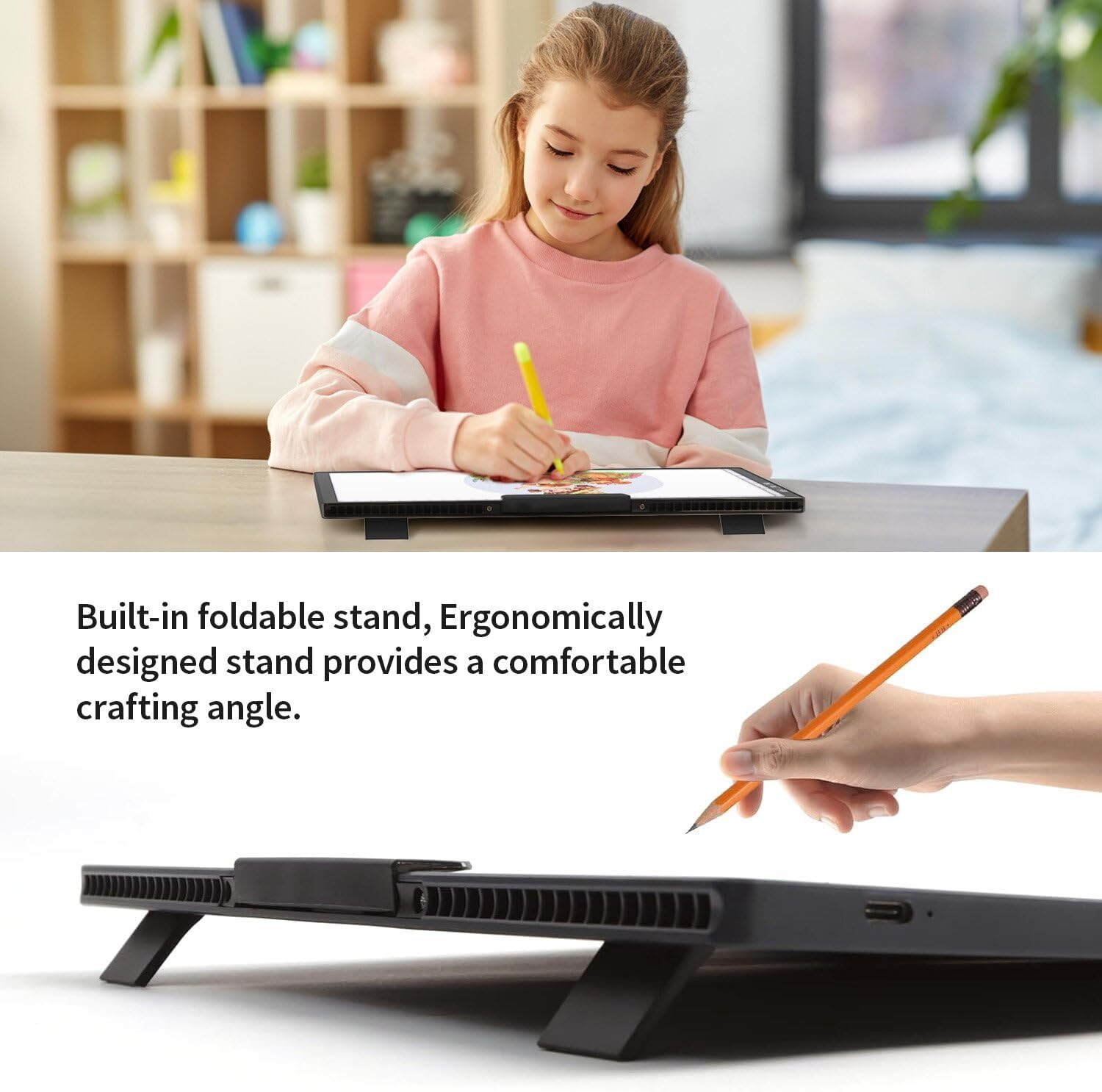 Rechargeable A4 Light Box with Padded Case,led Light pad with Built-in Stand & C
