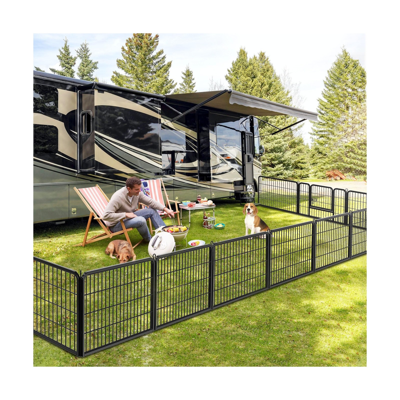Dog Pen Pet Playpen Kennel Fence Outdoor Indoor Play Yard Puppy Exercise Barr…