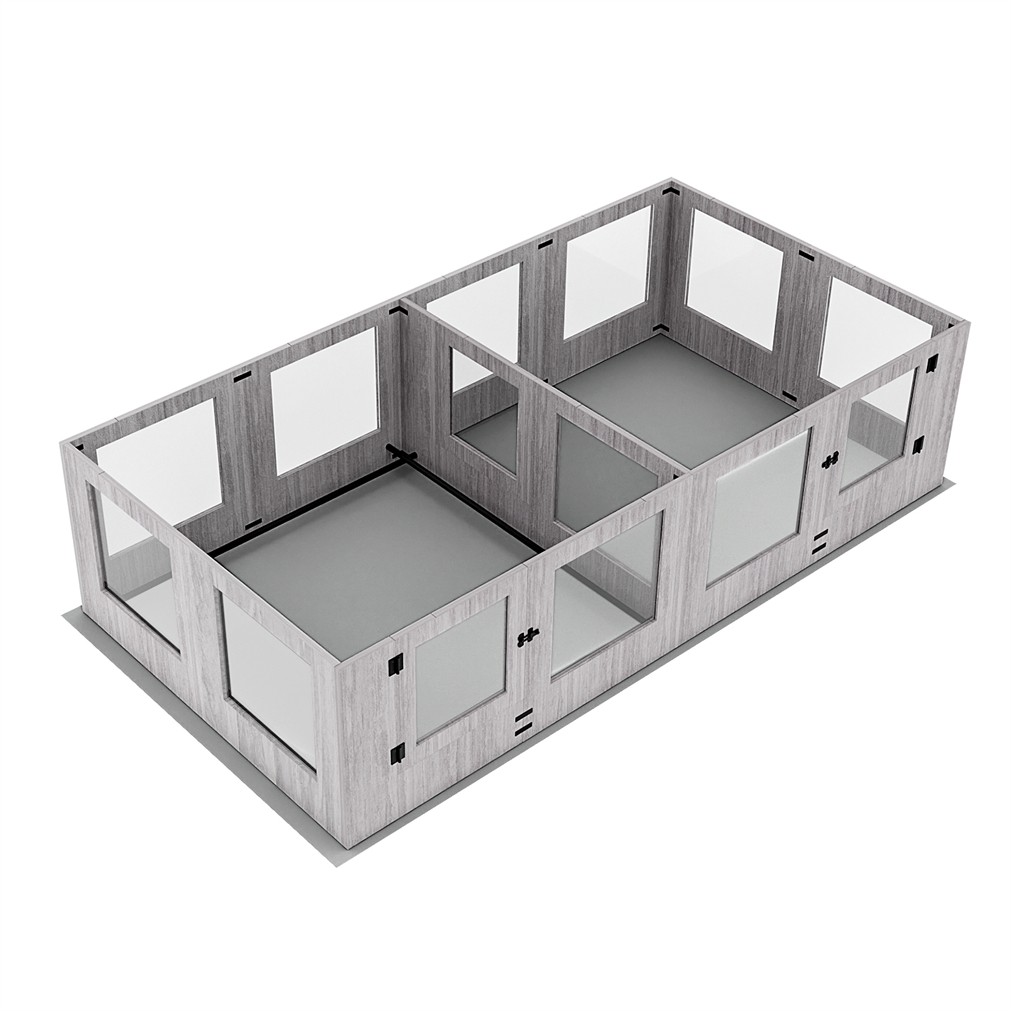 24” T Dog Cat Pen/ Whelping Box Fence Transparent Playpen Indoor Dog House