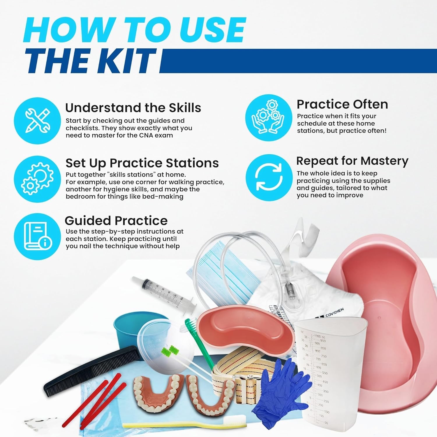 All Healthcare Careers CNA Practice Kit, 20 Pieces Complete Kit for Your Cer…