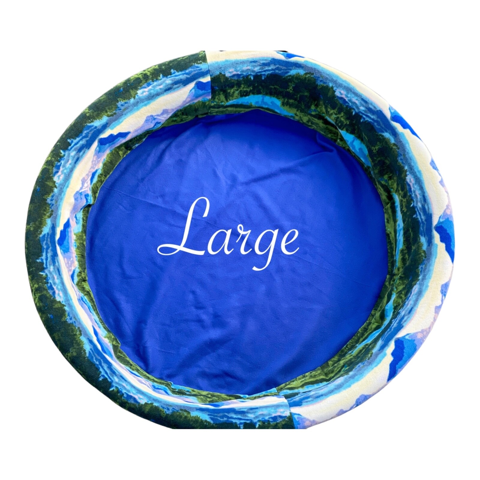 LARGE “Mountain Scapes” Handmade Fleece Whelping Kiddie Pool Liner for Puppy Pen