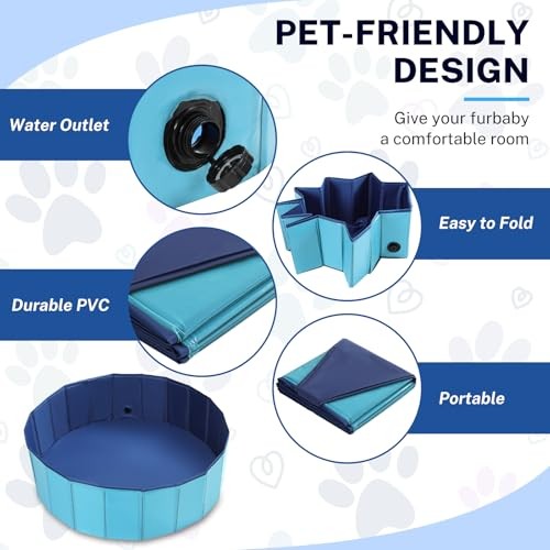 Portable Whelping Box for Puppies—32″x8″—Dog Birthing—32″ Dia. x 8″ H
