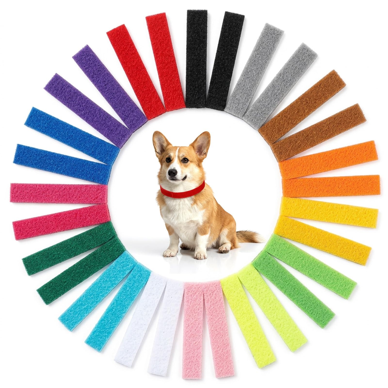 30 Pcs Newborn Puppy Collars 11.81 Inch Puppy Whelping Collars Double-Sided S…