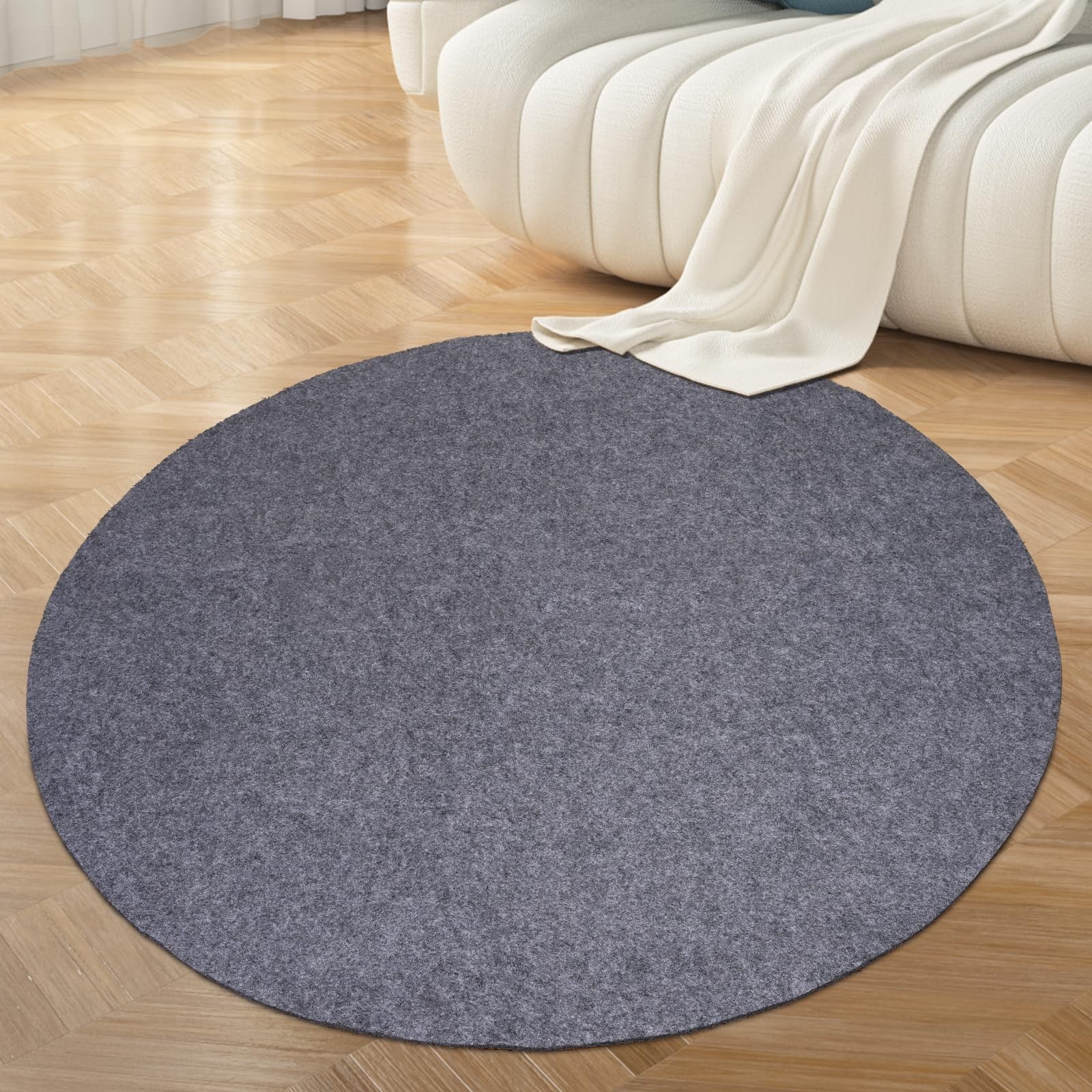 Waterproof Rug Pad Round 1/4Thick Waterproof Non-Slip Rug Pad,Pad for Hardwoo…