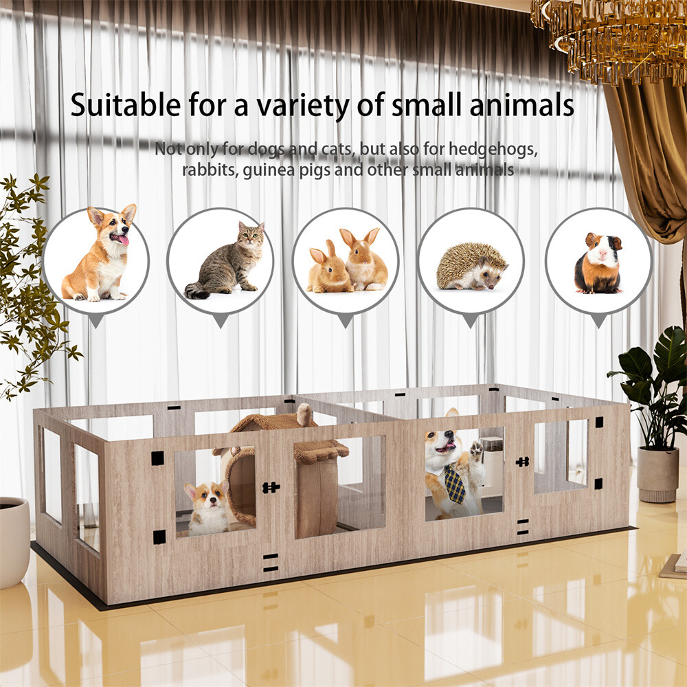 Large Dog Whelping Box with Rails Puppies Whelping Supplies with Fertility Pads
