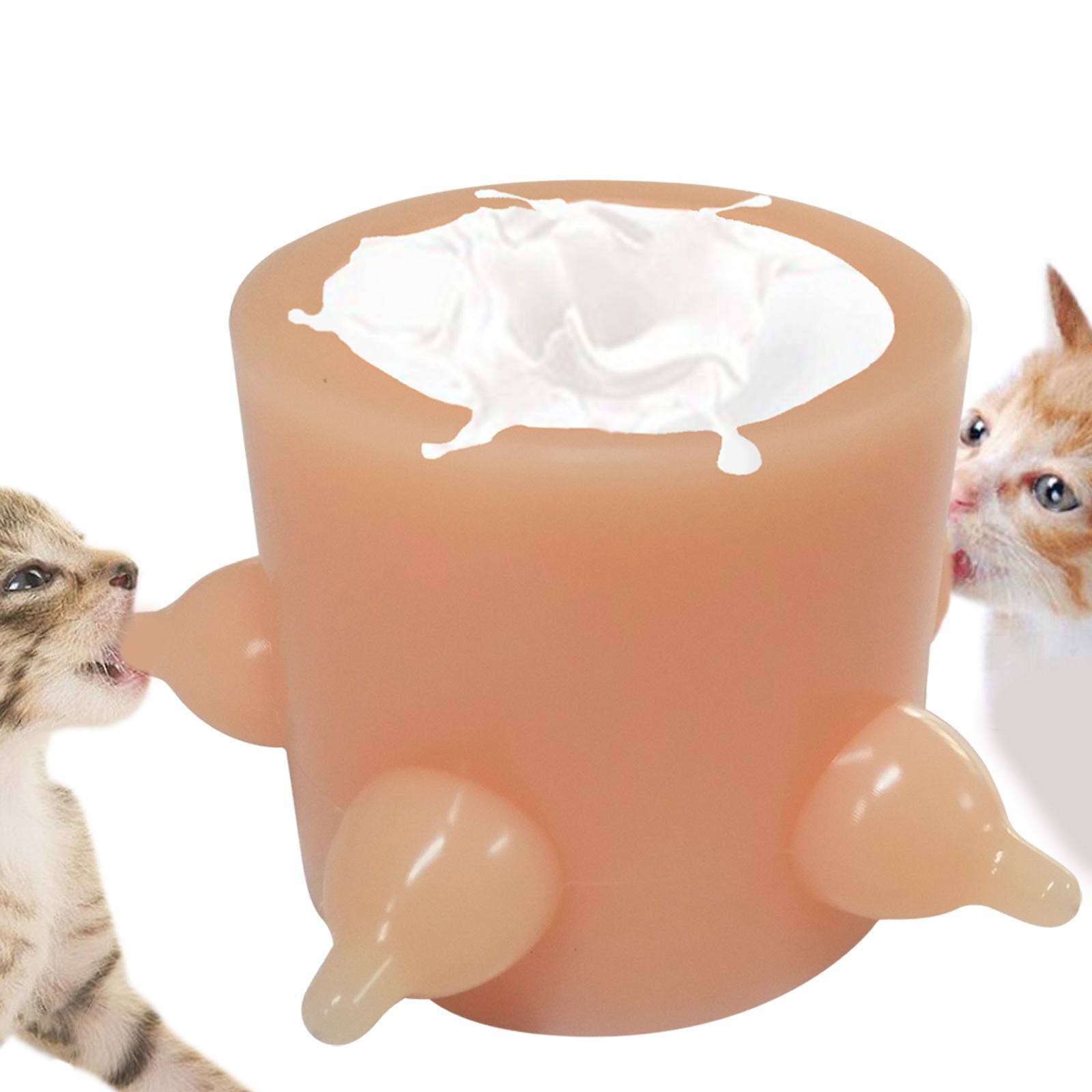 Kitten Bubble Milk Bowl Silicone with 5-Nipples Pet Nursing Bottle Puppy Milk