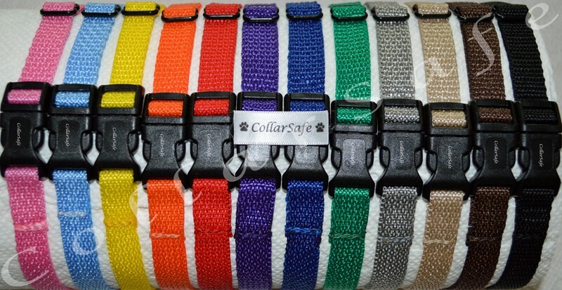 CollarSafe Light Nylon Puppy ID “SNAP” Buckle Collars Litter Bands Hand Made USA
