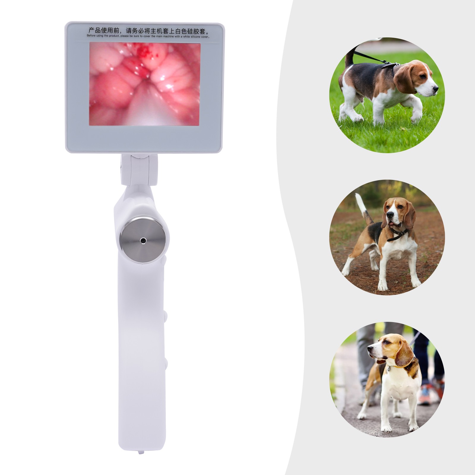 3.5 Inch Artificial Camera Screen Insemination Visual Dog Gun 360° Rotation 5MP