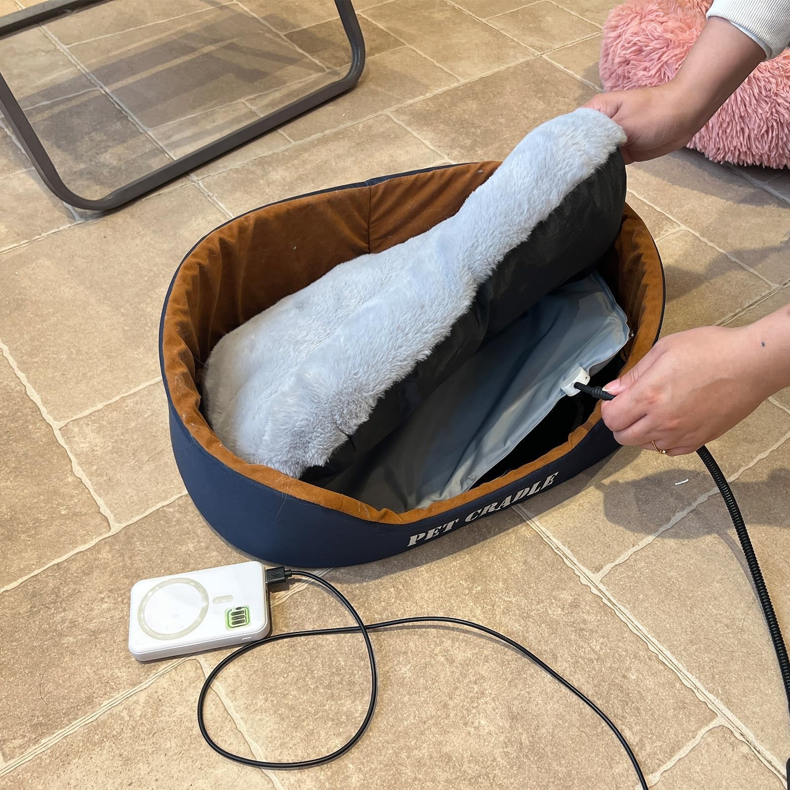 USB Pet Heating Pad – Turns Any Pet Bed Heated (Use Inside Bed), 5V/2A Req