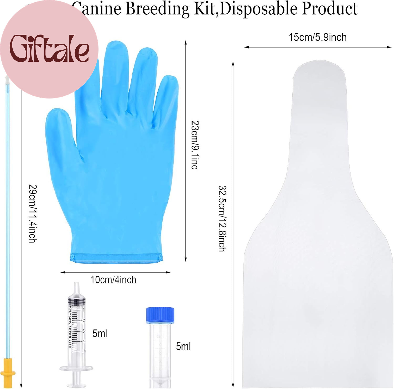 10 Set Artificial Insemination Dog Breeding Kit Canine Breeding Kit Insemination