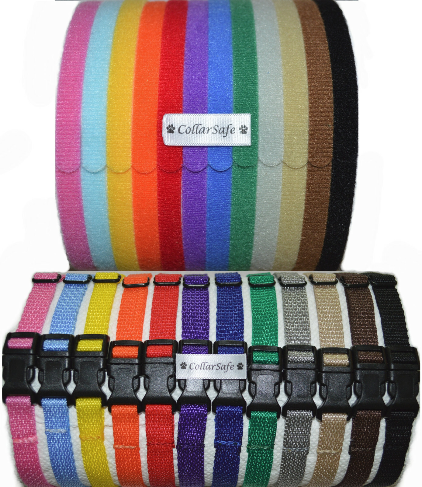 CollarSafe PUPPY ID COLLAR SET – Nylon Collars & Litter Bands – HandMADE USA