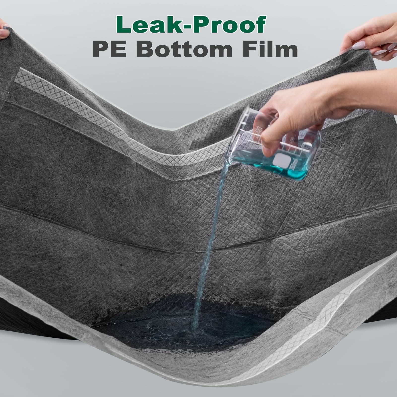 MIZOK Pee Pads for Dogs Charcoal, 28x30in Large Wee Wee Pads for Dogs, Superi…