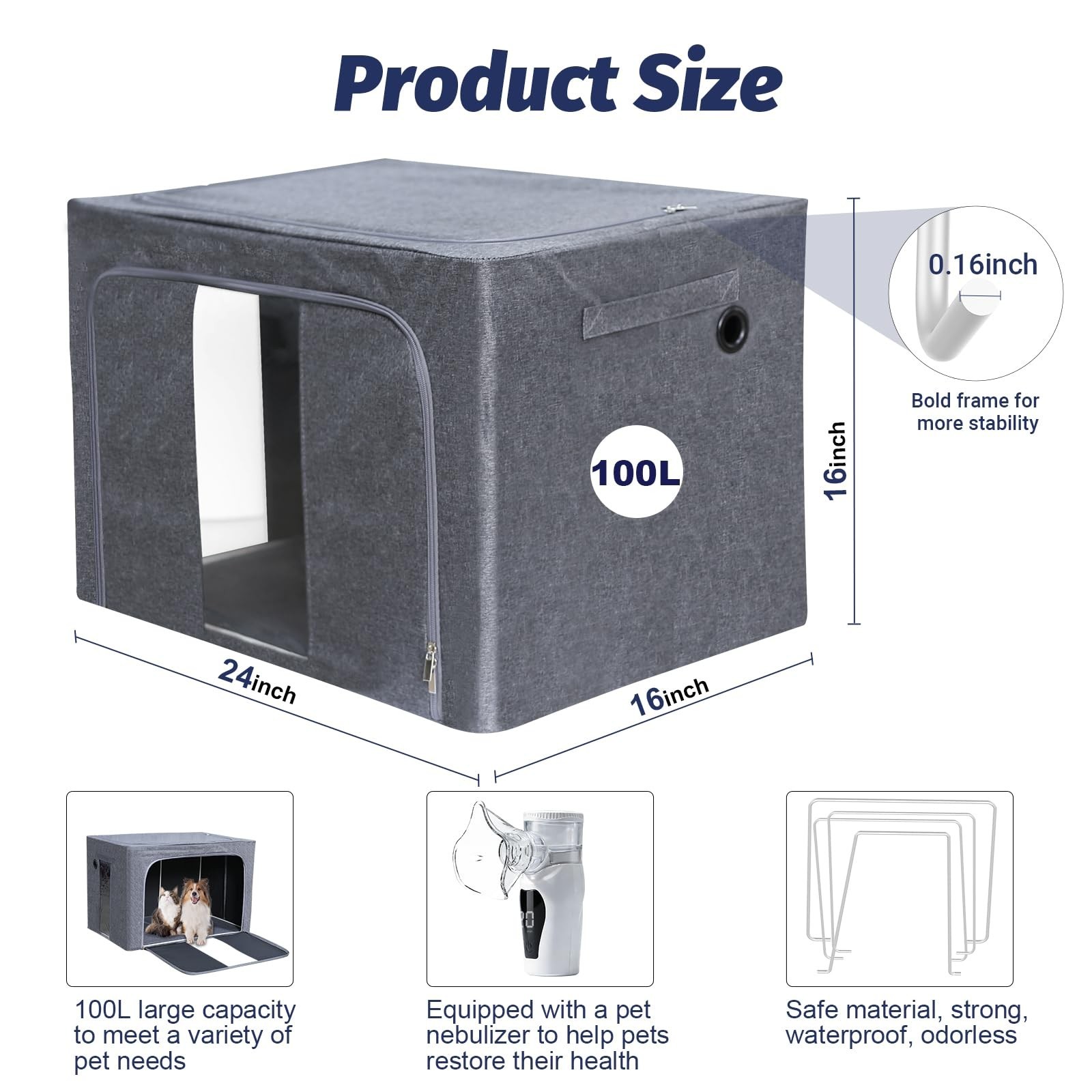 Puppy Incubator, Pet Atomization Oxygen Box, Incubator for Kitten and Puppies…