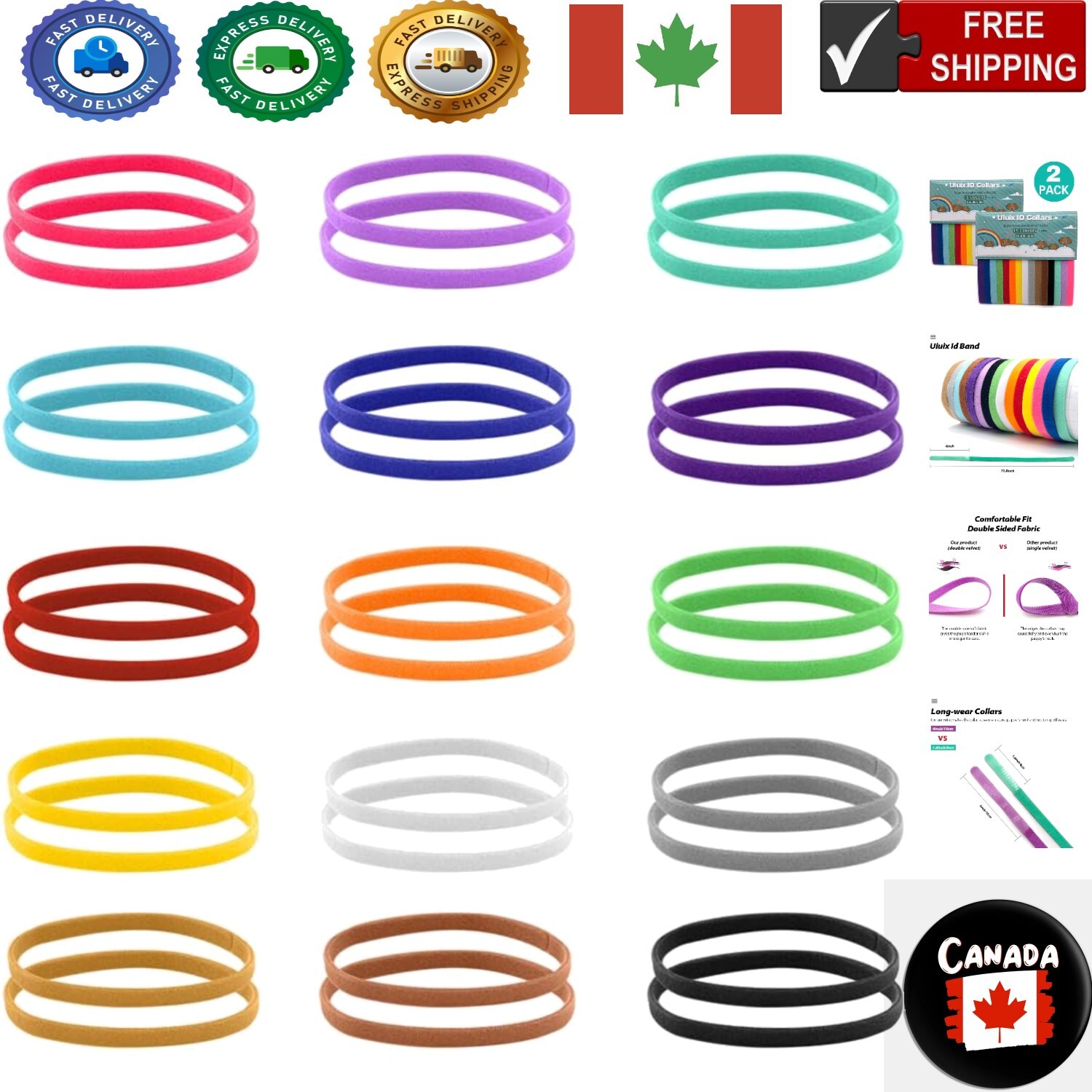 Adjustable Puppy Whelping Collars – 30 Soft ID Bands for Puppies and Kittens