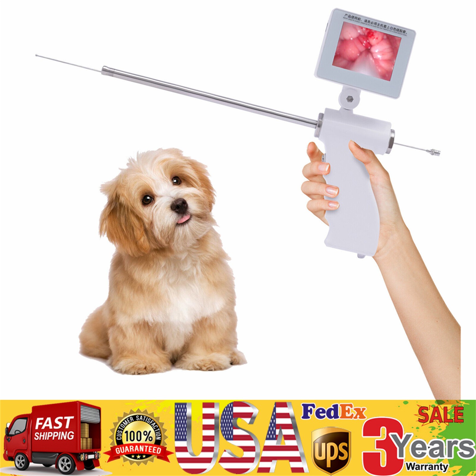 Visual Artificial Insemination AI Gun Breeding Device Dog Endoscope Breeding Kit