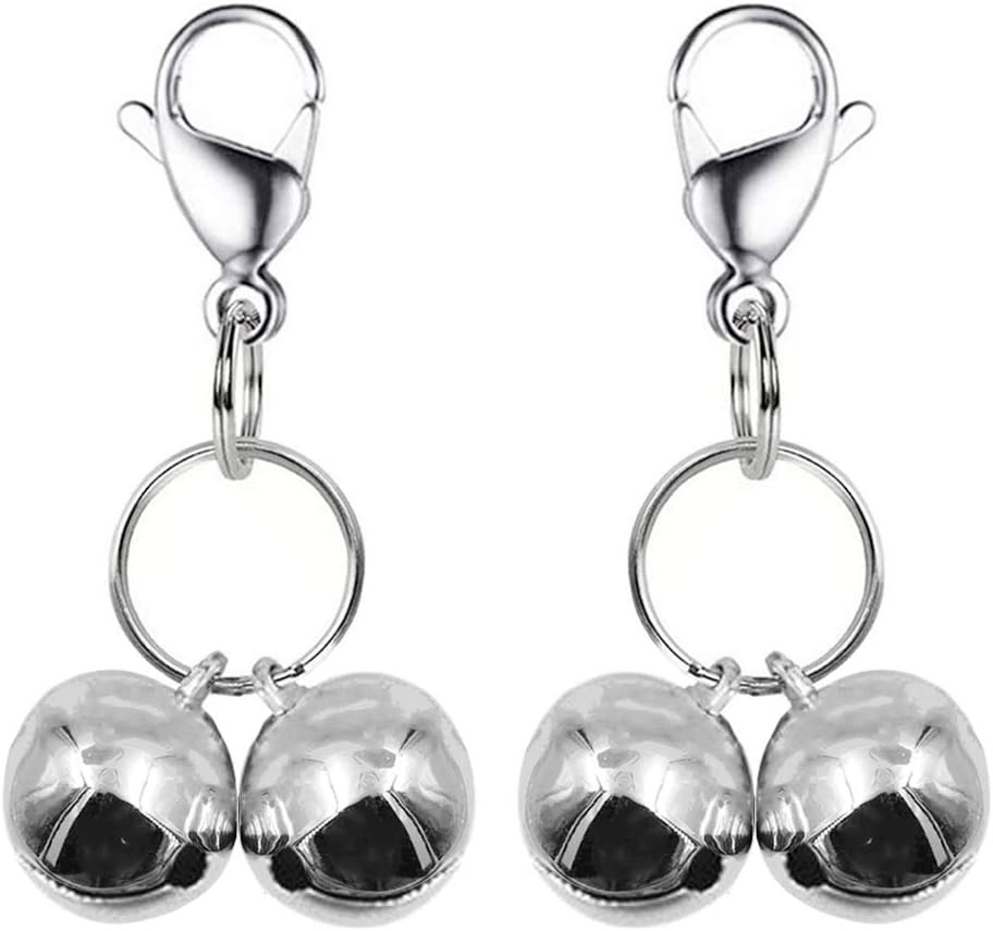 4 Sets Cat Bell for Dog Collar Charm Training Pet Pendant X-S, Silver