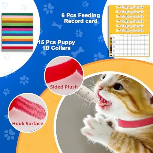 52pcs Puppy Whelping Kit, Birth Supplies for Puppies & Kittens, Feeding Bottles,