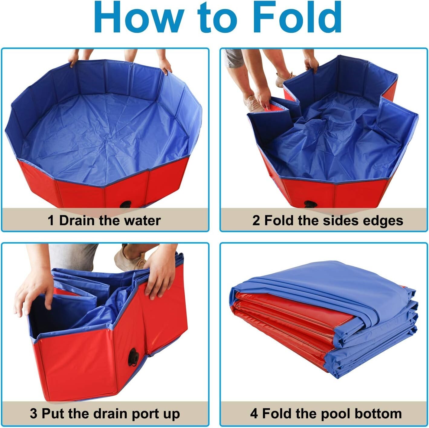 Sturdy Strong Portable Red Whelping Pool – Durable PVC – 32″ Dia.x12″ H