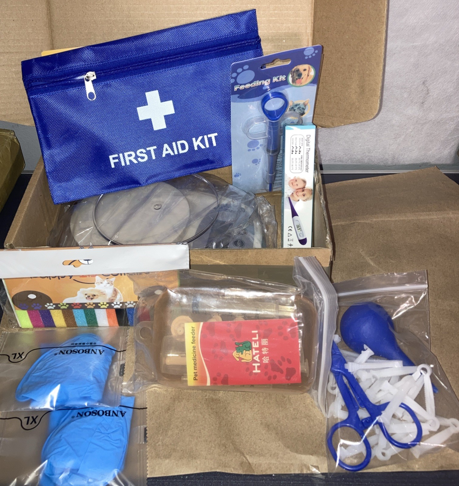 52Pcs Puppy Whelping Kit, Newborn Pets Whelping Supplies W/Scales & More